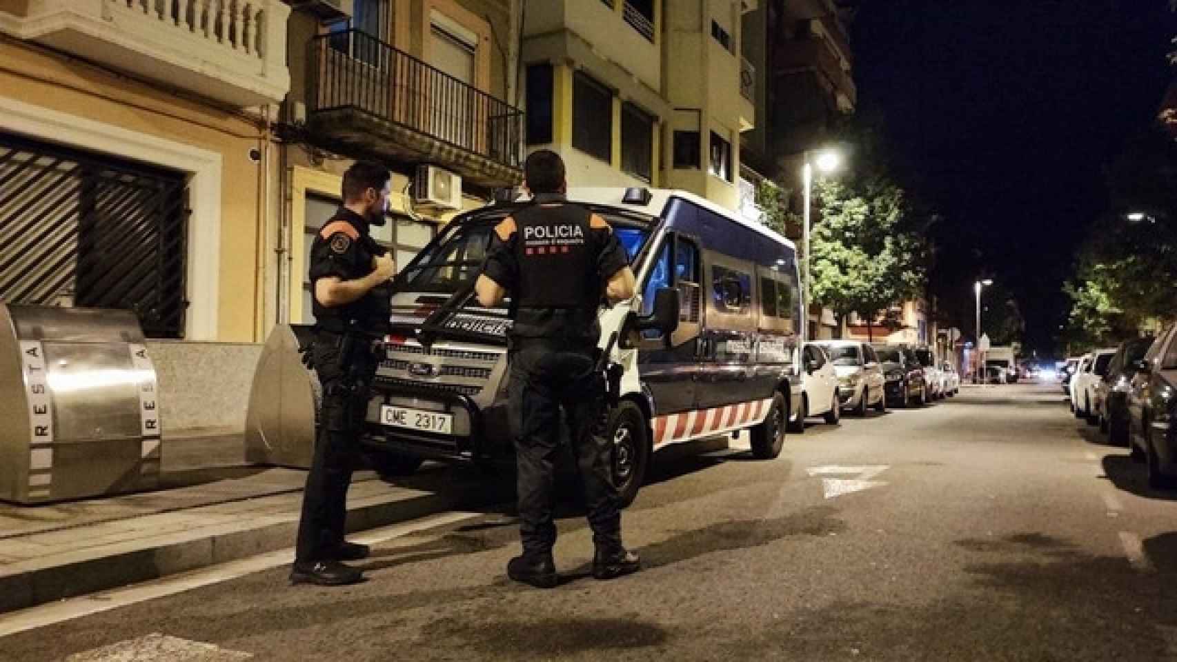 Un punto lila, como el de las Fiestas de Masquefa (Barcelona) el fin de semana