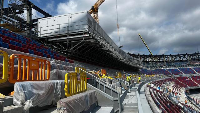Las nuevas anillas de palcos Vip del Barça ya van tomando forma