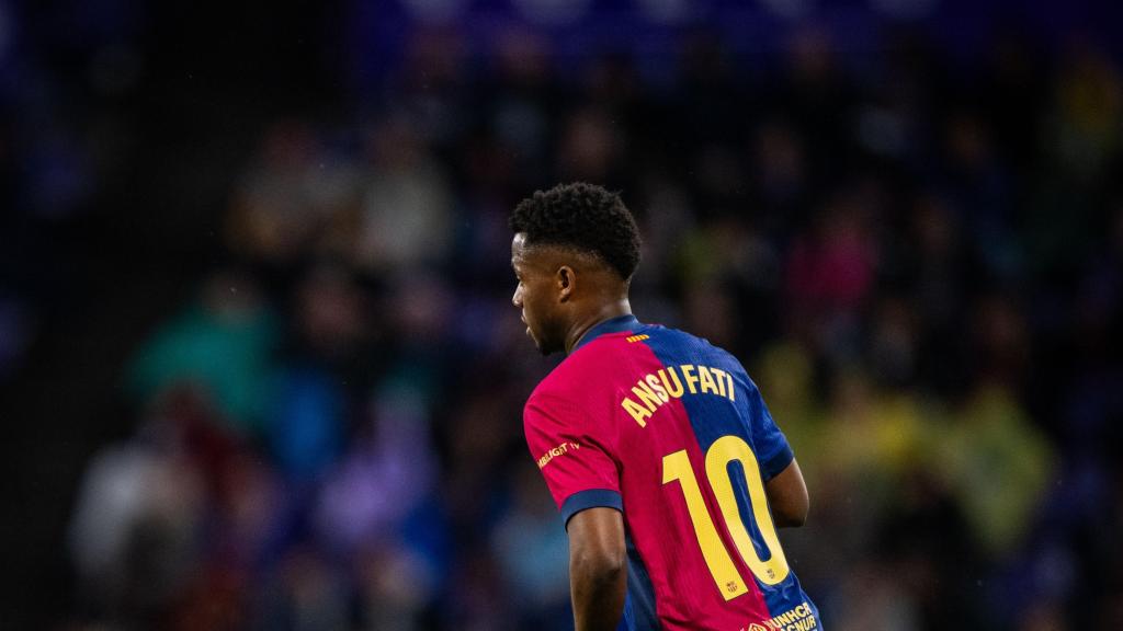 Ansu Fati, en una acción del Valaldolid-Barça