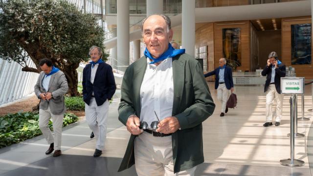 Ignacio Sánchez Galán, en la reunión tradicional de fiestas de Bilbao en la torre Iberdrola, edificio compartido con Kutxabank