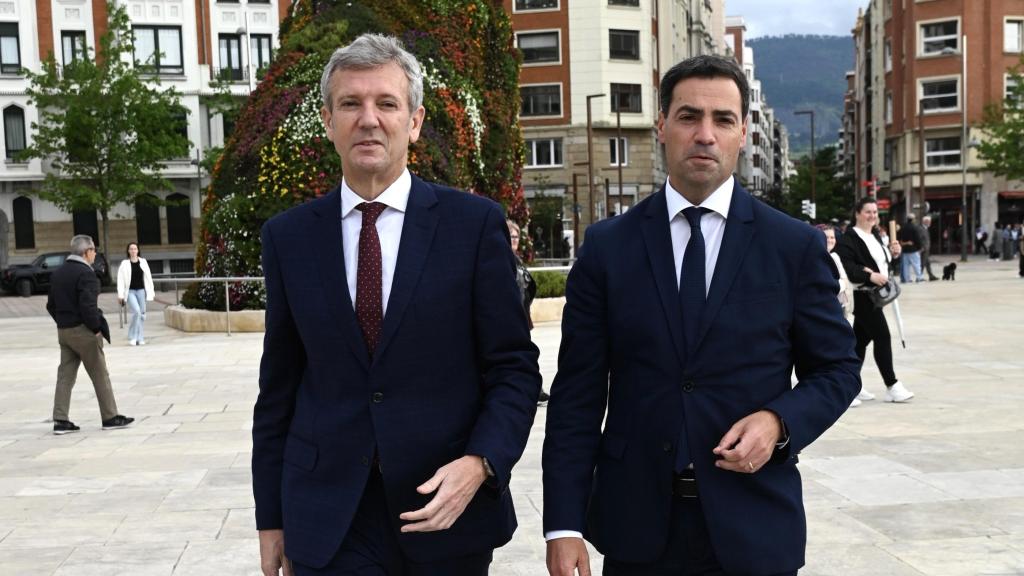 El lehendakari, Imanol Pradales, y el presidente de la Xunta de Galicia, Alfonso Rueda